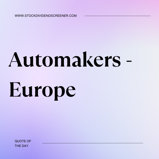 Automakers Europe