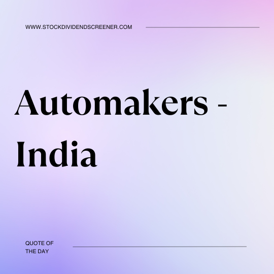 Automakers India